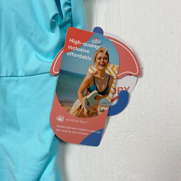 As Rose Rich Light Blue One Piece Swimsuit UPF 50+ New Size XXXL - Picture 2 of 6